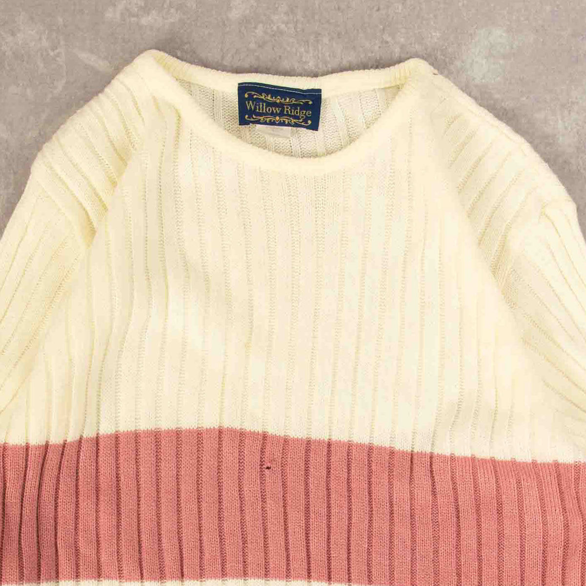 WOMEN'S VINTAGE 1990S STRUCTURED STRIPED KNITTED JUMPER - MEDIUM