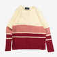 WOMEN'S VINTAGE 1990S STRUCTURED STRIPED KNITTED JUMPER - MEDIUM