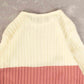WOMEN'S VINTAGE 1990S STRUCTURED STRIPED KNITTED JUMPER - MEDIUM