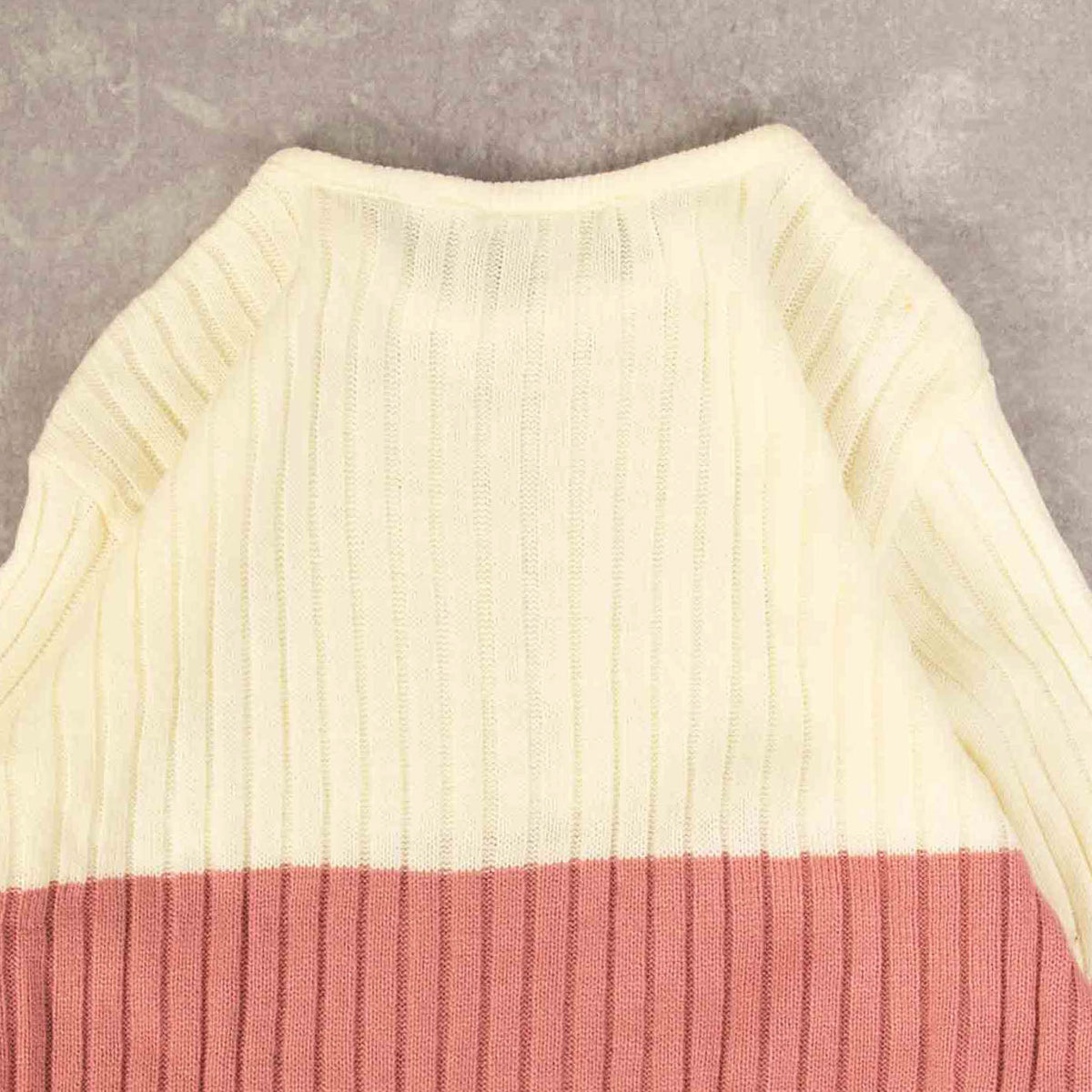WOMEN'S VINTAGE 1990S STRUCTURED STRIPED KNITTED JUMPER - MEDIUM