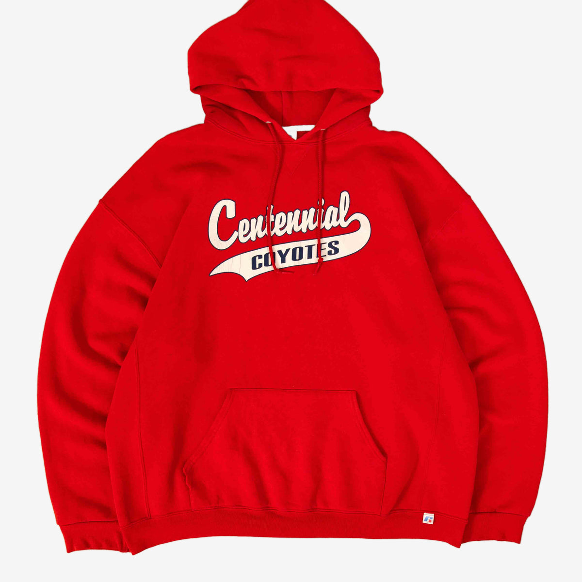 MEN'S VINTAGE RUSSELL ATHLETIC CENTENNIAL COYOTES HOODED SWEATSHIRT - XX-LARGE