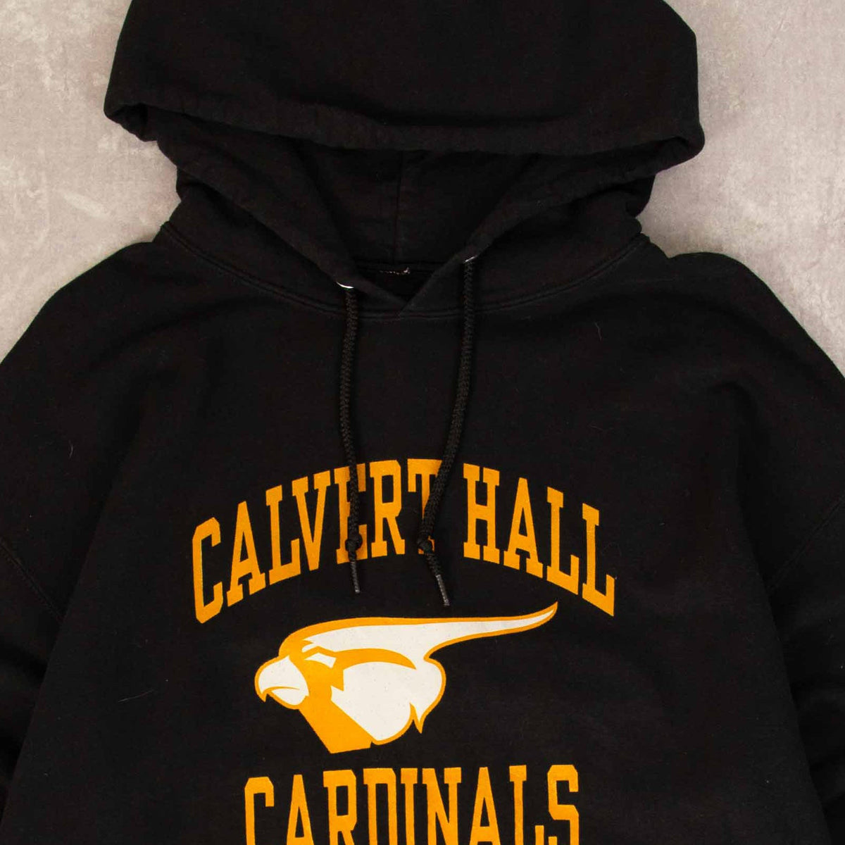 MEN'S VINTAGE CALVERT HALL CARDINALS HOODED SWEATSHIRT - LARGE