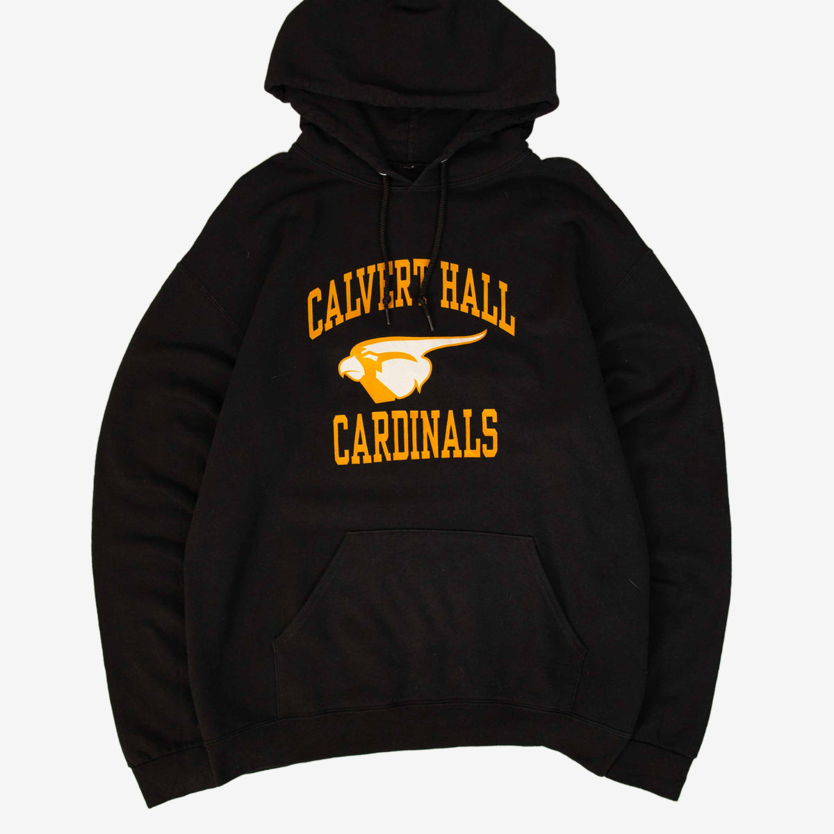MEN'S VINTAGE CALVERT HALL CARDINALS HOODED SWEATSHIRT - LARGE
