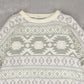 WOMEN'S VINTAGE 1990S STRUCTURED KNITTED JUMPER - LARGE