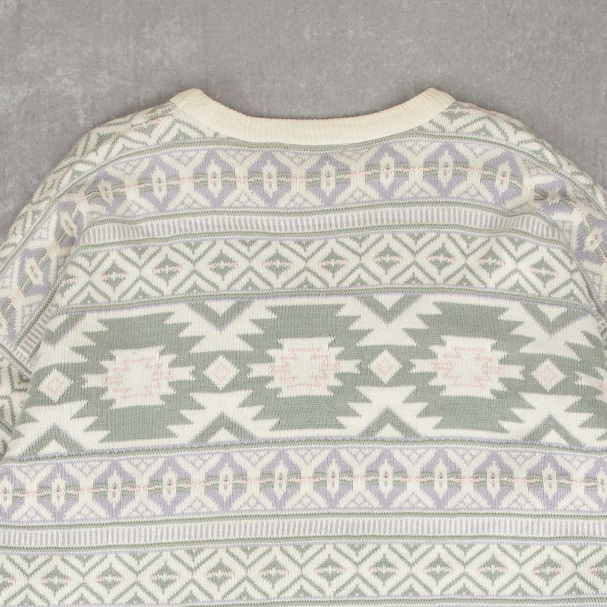 WOMEN'S VINTAGE 1990S STRUCTURED KNITTED JUMPER - LARGE