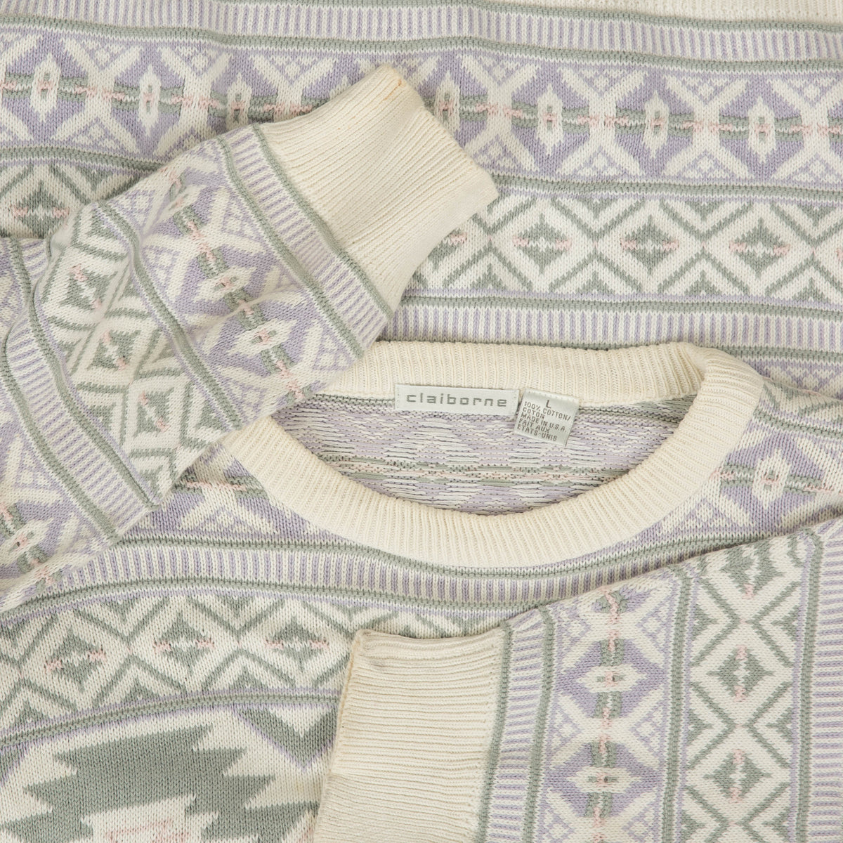 WOMEN'S VINTAGE 1990S STRUCTURED KNITTED JUMPER - LARGE