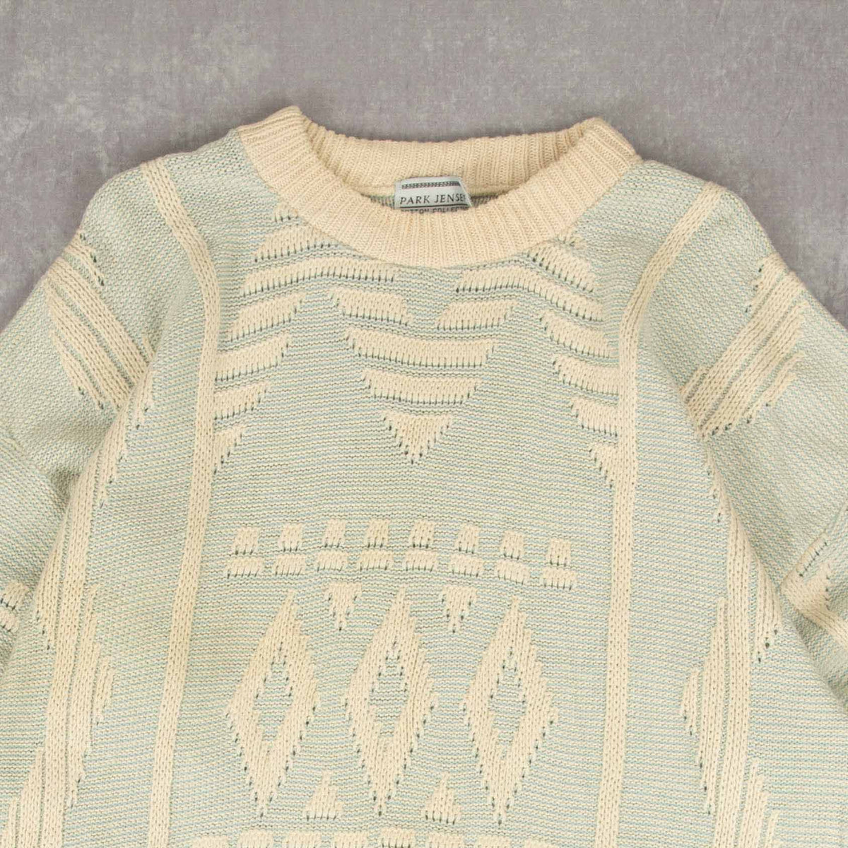 WOMEN'S VINTAGE 1990S STRUCTURED KNITTED JUMPER - XX-SMALL