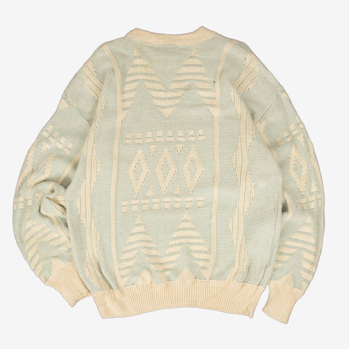WOMEN'S VINTAGE 1990S STRUCTURED KNITTED JUMPER - XX-SMALL
