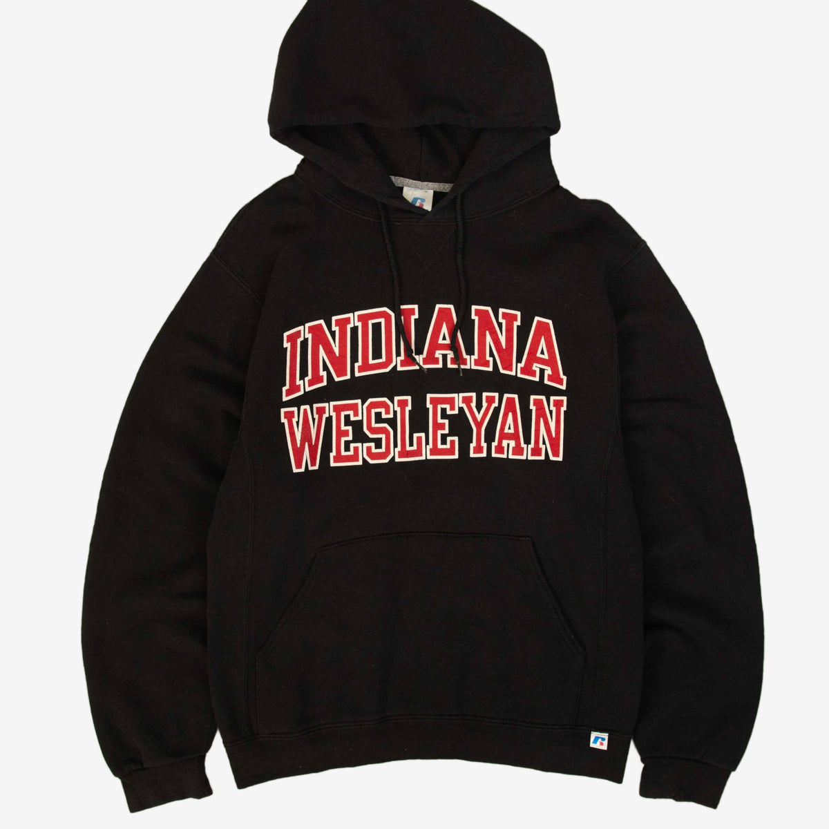 MEN'S VINTAGE RUSSELL ATHLETIC INDIANA WESLEYAN HOODED SWEATSHIRT - SMALL