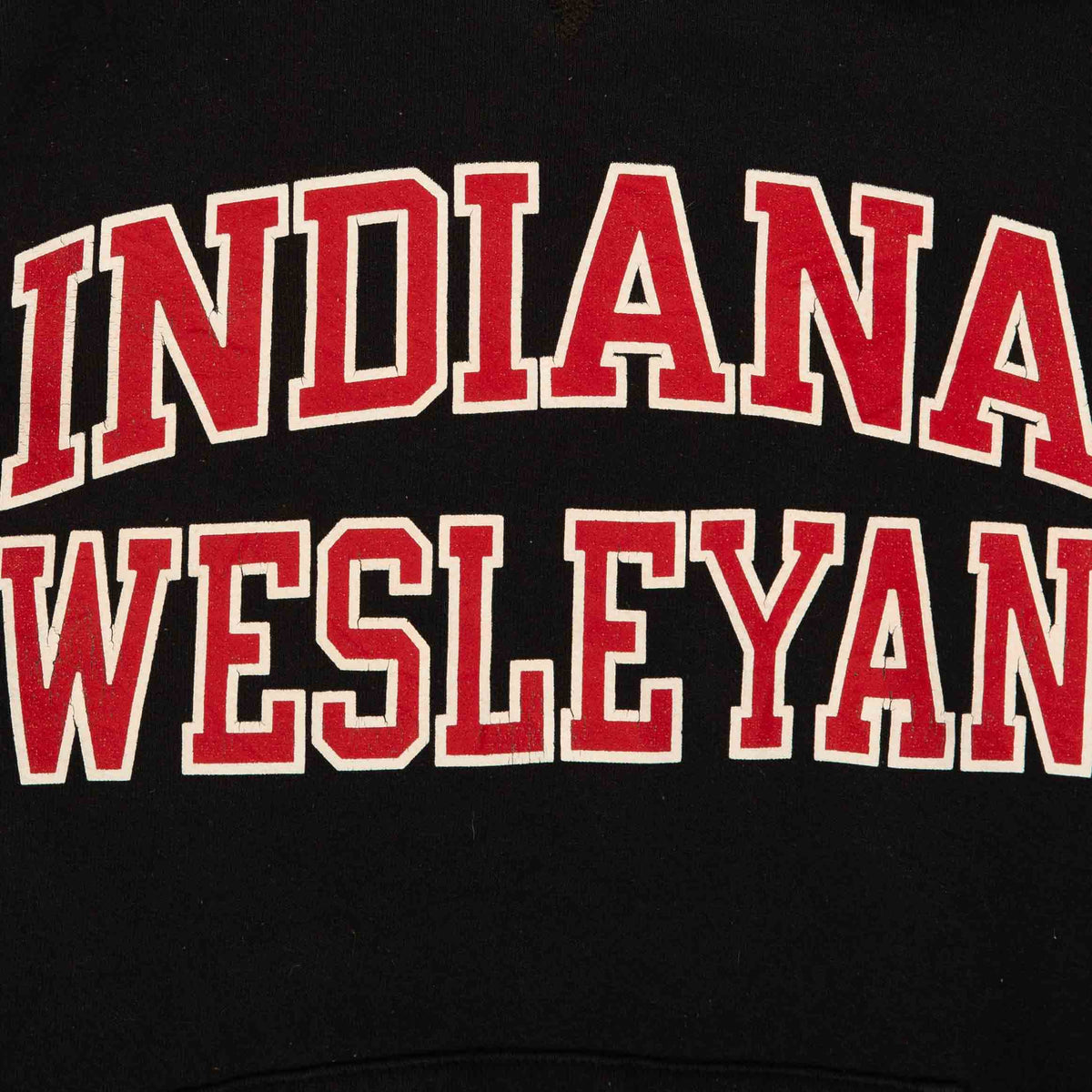 MEN'S VINTAGE RUSSELL ATHLETIC INDIANA WESLEYAN HOODED SWEATSHIRT - SMALL