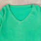 WOMEN'S VINTAGE 1970S BLANK V-NECK SWEATSHIRT - LARGE