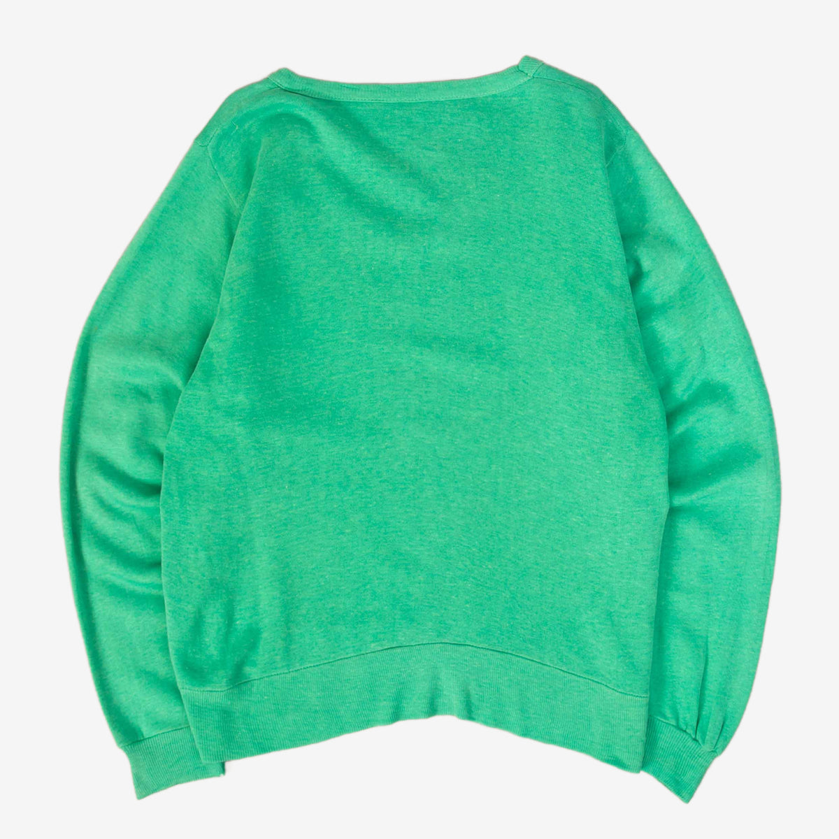 WOMEN'S VINTAGE 1970S BLANK V-NECK SWEATSHIRT - LARGE