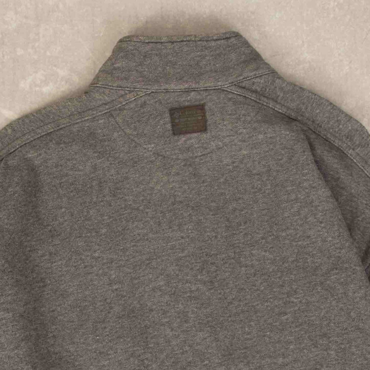MEN'S VINTAGE COLUMBIA EMBROIDERED QUARTER ZIP SWEATSHIRT - LARGE