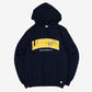 MEN'S VINTAGE RUSSELL ATHLETIC LAURENTIAN UNIVERSITY HOODED SWEATSHIRT - SMALL