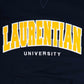 MEN'S VINTAGE RUSSELL ATHLETIC LAURENTIAN UNIVERSITY HOODED SWEATSHIRT - SMALL