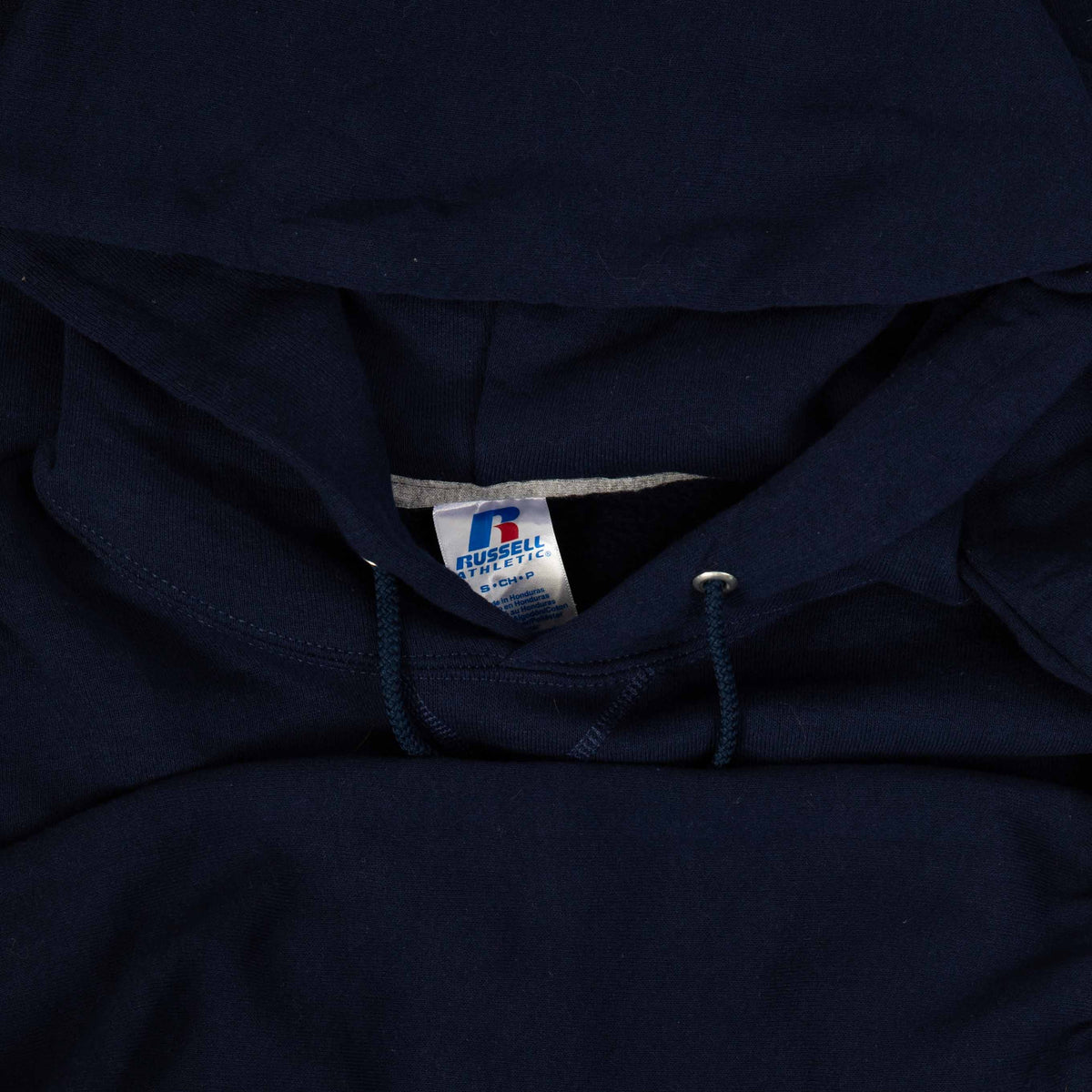 MEN'S VINTAGE RUSSELL ATHLETIC LAURENTIAN UNIVERSITY HOODED SWEATSHIRT - SMALL