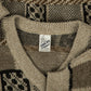 WOMEN'S VINTAGE STRUCTURED PATTERNED KNITTED JUMPER - LARGE