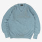 WOMEN'S VINTAGE 1970S JC PENNEY V-NECK KNITTED JUMPER - LARGE