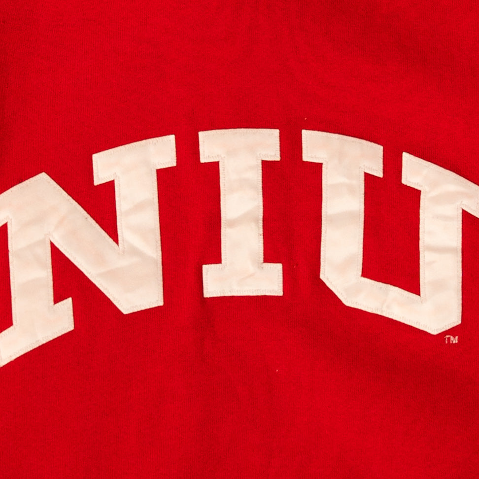MEN'S VINTAGE RUSSELL ATHLETIC NYU HOODED SWEATSHIRT - LARGE