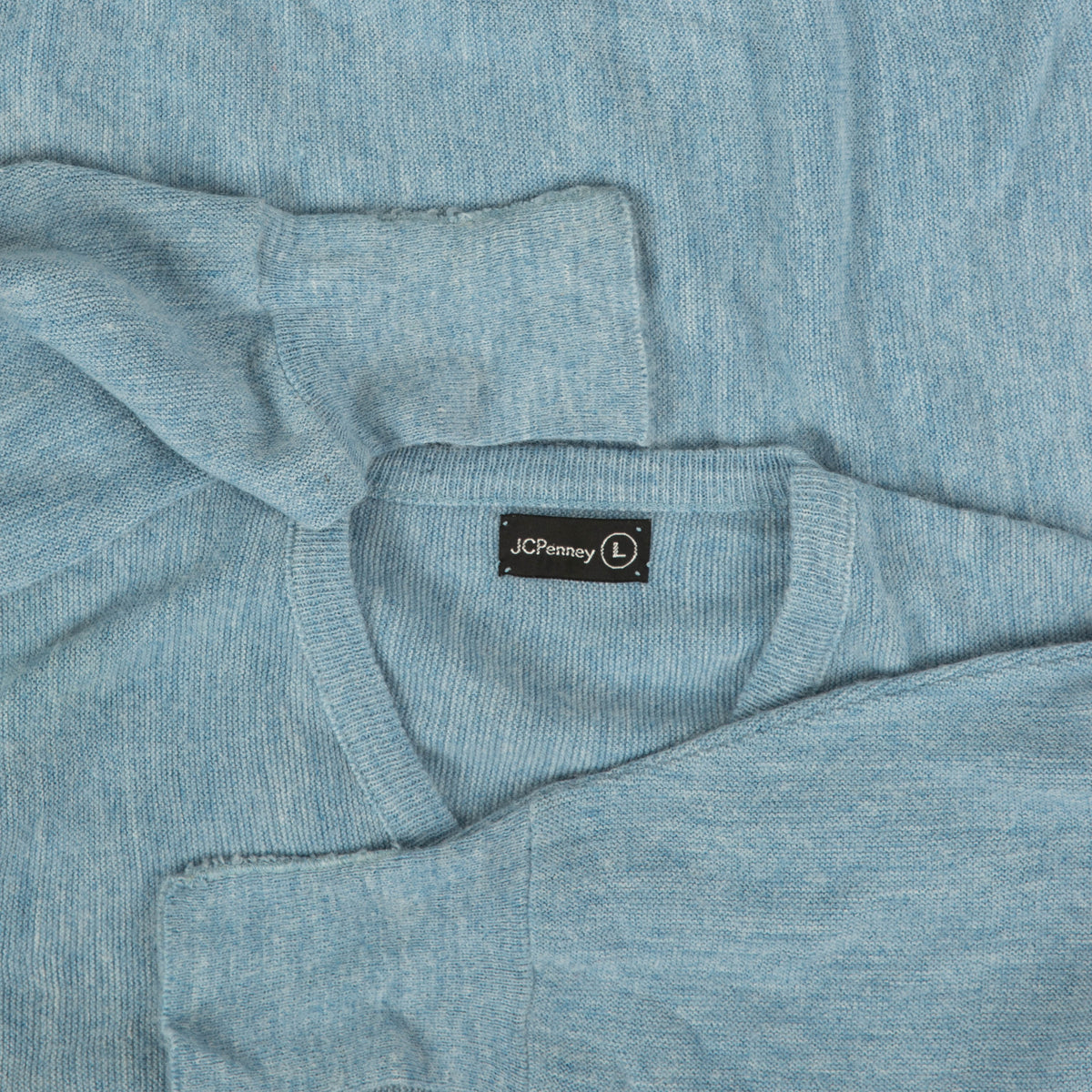 WOMEN'S VINTAGE 1970S JC PENNEY V-NECK KNITTED JUMPER - LARGE