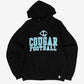 MEN'S VINTAGE RUSSELL ATHLETIC COUGAR FOOTBALL HOODED SWEATSHIRT - MEDIUM