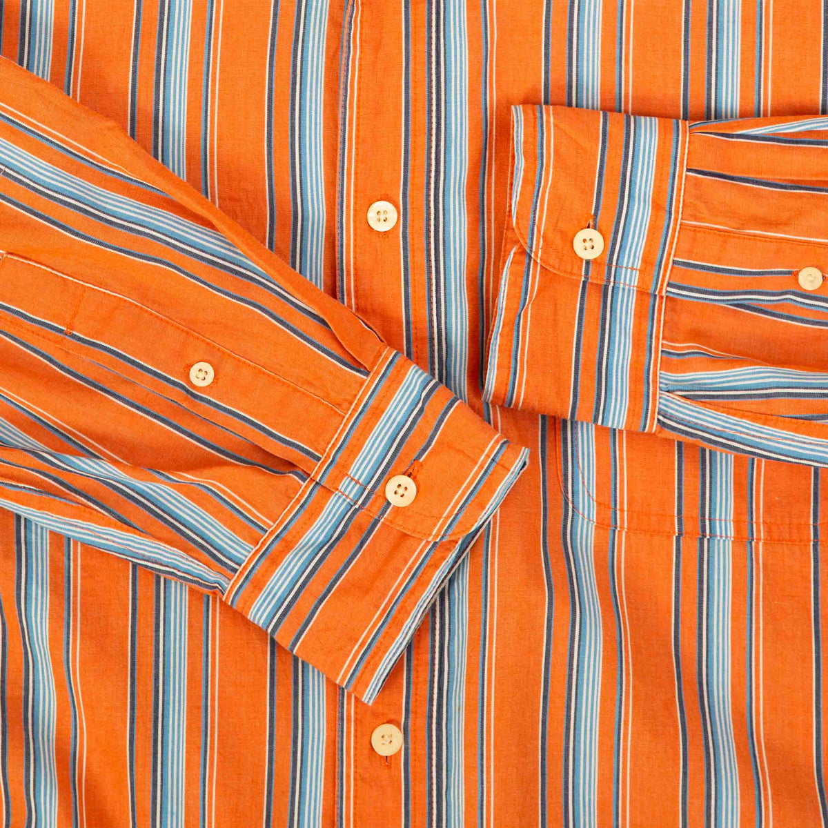 MEN'S VINTAGE CHAPS STRIPED COTTON SHIRT - LARGE