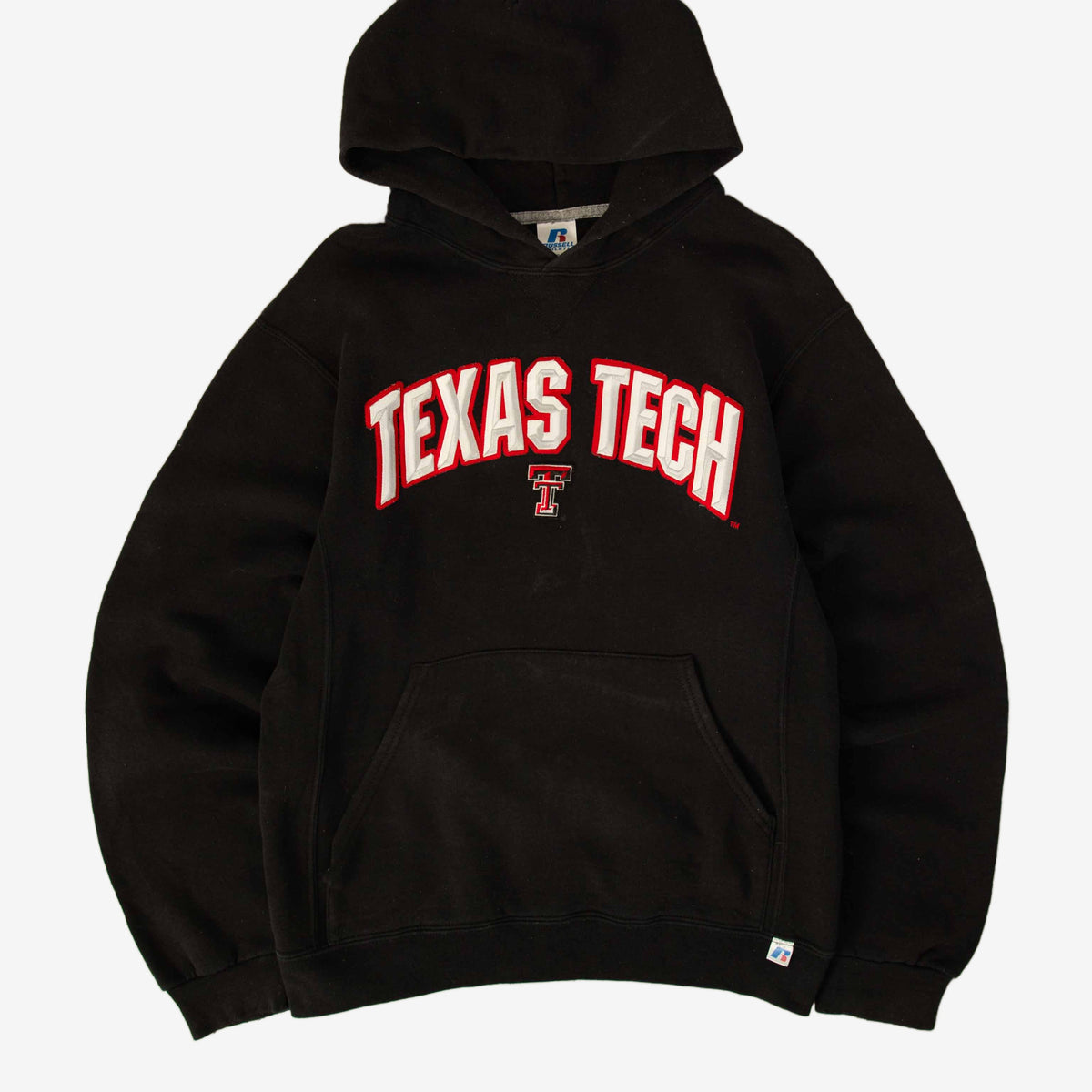 MEN'S VINTAGE RUSSELL ATHLETIC TEXAS TECH HOODED SWEATSHIRT - SMALL
