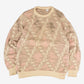 WOMEN'S VINTAGE 1980S STRUCTURED KNITTED JUMPER - LARGE