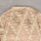 WOMEN'S VINTAGE 1980S STRUCTURED KNITTED JUMPER - LARGE