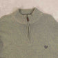 MEN'S VINTAGE CHAPS QUARTER ZIP KNITTED JUMPER - XX-LARGE