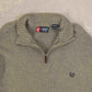 MEN'S VINTAGE CHAPS QUARTER ZIP KNITTED JUMPER - XX-LARGE