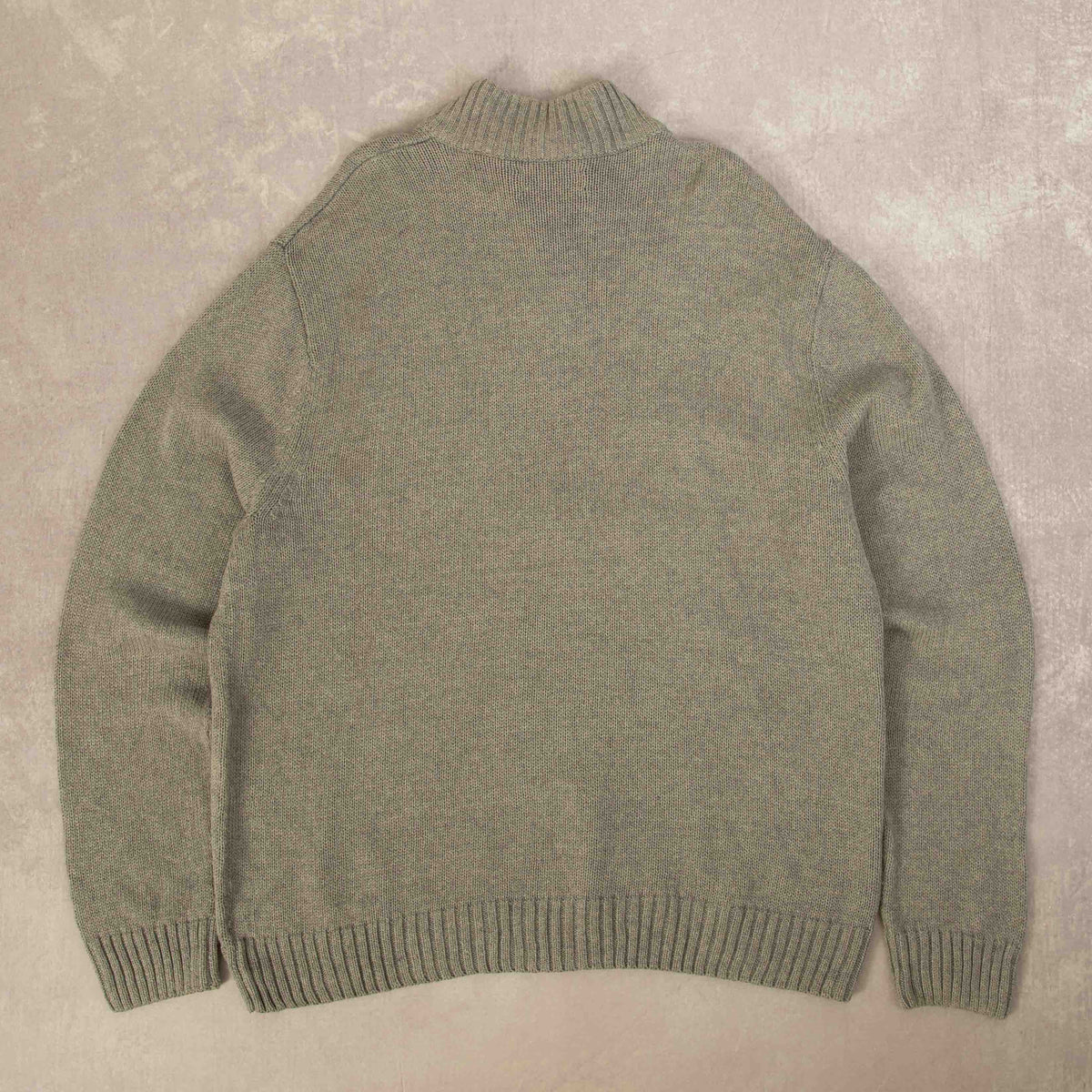 MEN'S VINTAGE CHAPS QUARTER ZIP KNITTED JUMPER - XX-LARGE