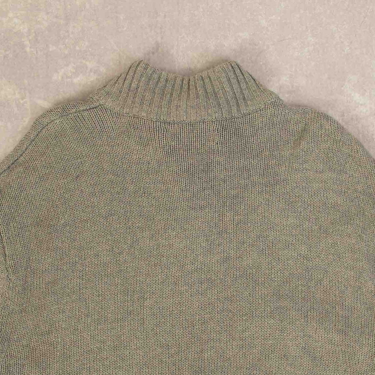 MEN'S VINTAGE CHAPS QUARTER ZIP KNITTED JUMPER - XX-LARGE
