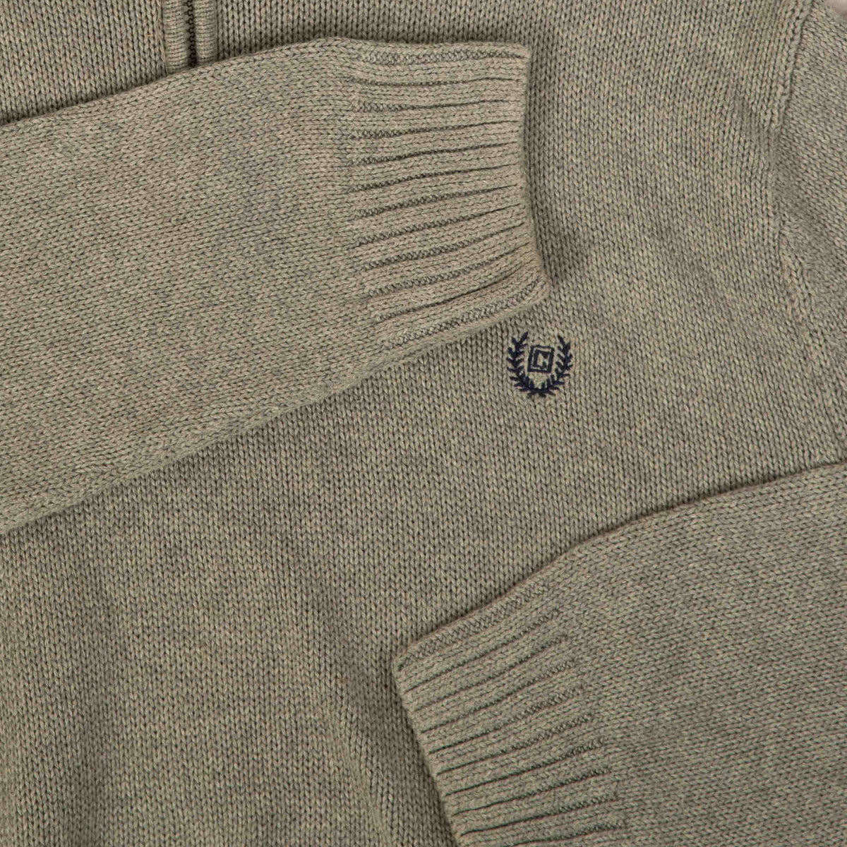 MEN'S VINTAGE CHAPS QUARTER ZIP KNITTED JUMPER - XX-LARGE