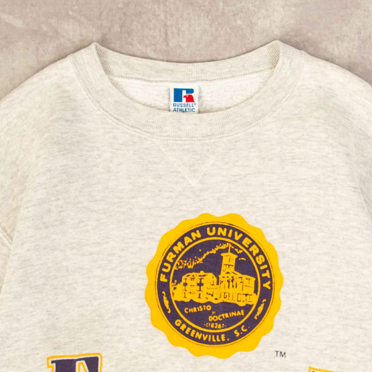 WOMEN'S VINTAGE 1990S RUSSELL ATHLETIC FURMAN SWEATSHIRT - LARGE