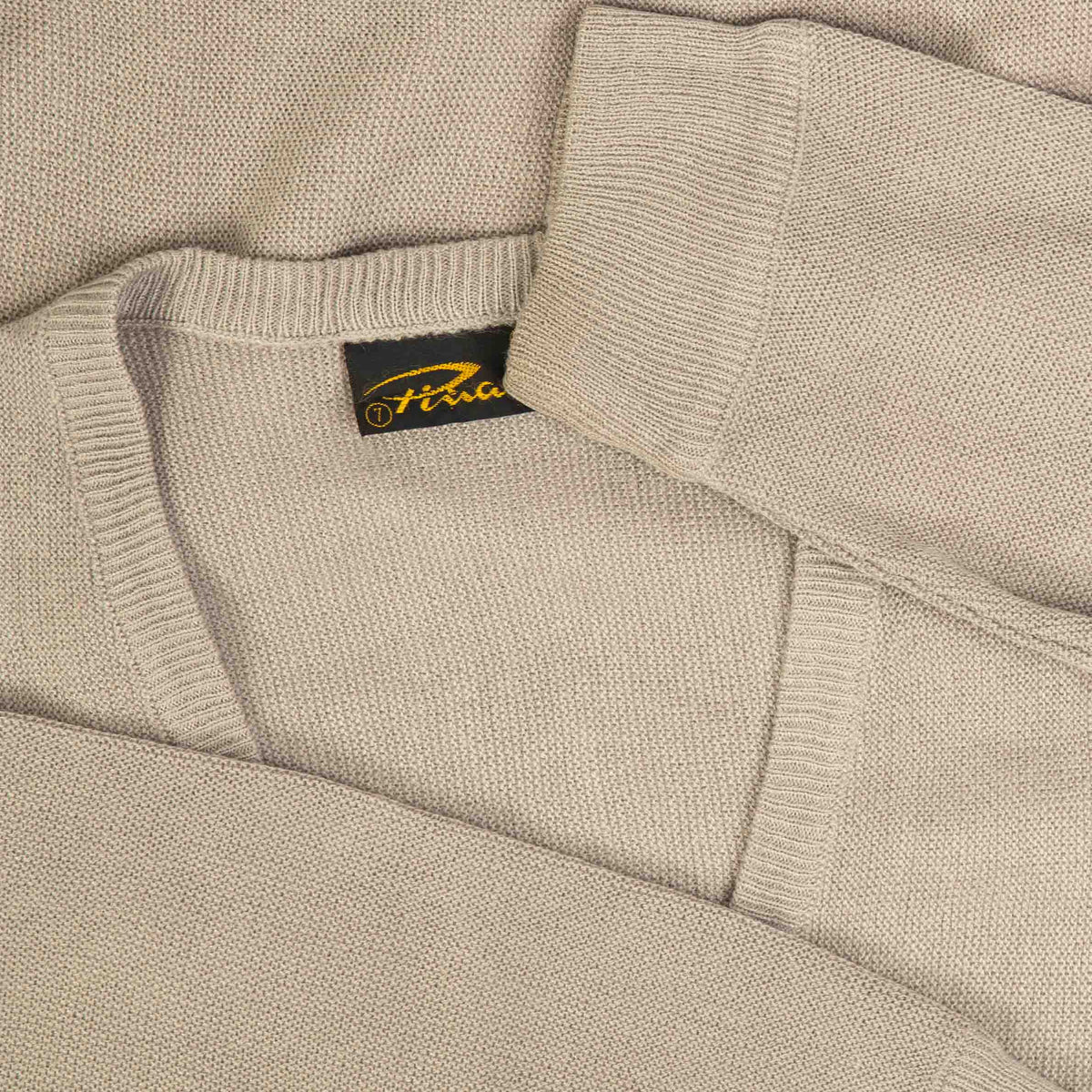 MEN'S VINTAGE 1980S V-NECKKNITTED JUMPER - LARGE