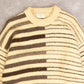 WOMEN'S VINTAGE 1980S STRIPED KNITTED JUMP JUMPER - LARGE
