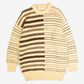 WOMEN'S VINTAGE 1980S STRIPED KNITTED JUMP JUMPER - LARGE