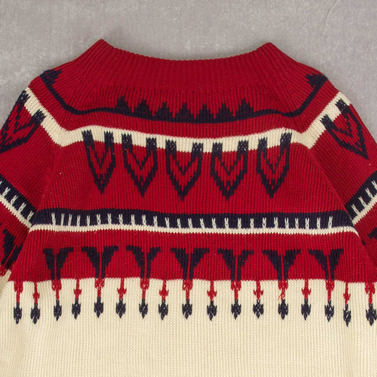 WOMEN'S VINTAGE 1970S JC PENNEY PATTERNED KNITTED JUMPER - X-LARGE