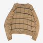 WOMEN'S VINTAGE DOCKERS CHECKED KNITTED JUMPER - LARGE