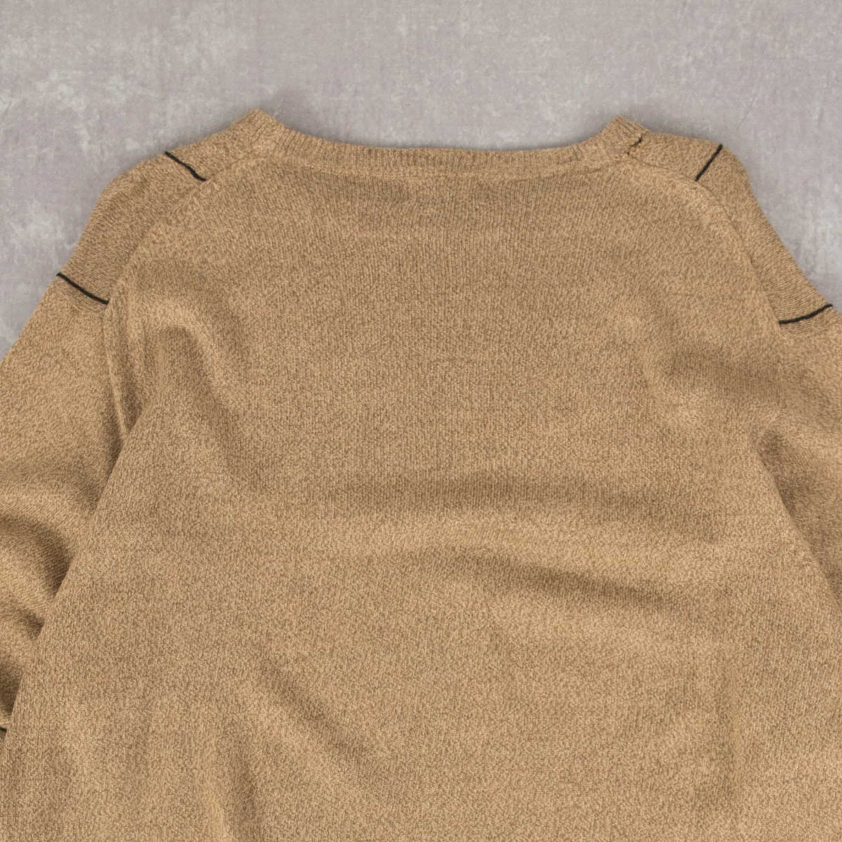WOMEN'S VINTAGE DOCKERS CHECKED KNITTED JUMPER - LARGE