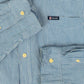 MEN'S VINTAGE CHAPS CHECKED COTTON SHIRT - X-LARGE