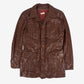 WOMEN'S VINTAGE 1980S OXBLOOD LEATHER TRENCH JACKET - MEDIUM