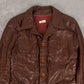 WOMEN'S VINTAGE 1980S OXBLOOD LEATHER TRENCH JACKET - MEDIUM