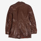 WOMEN'S VINTAGE 1980S OXBLOOD LEATHER TRENCH JACKET - MEDIUM