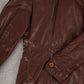 WOMEN'S VINTAGE 1980S OXBLOOD LEATHER TRENCH JACKET - MEDIUM