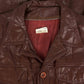 WOMEN'S VINTAGE 1980S OXBLOOD LEATHER TRENCH JACKET - MEDIUM