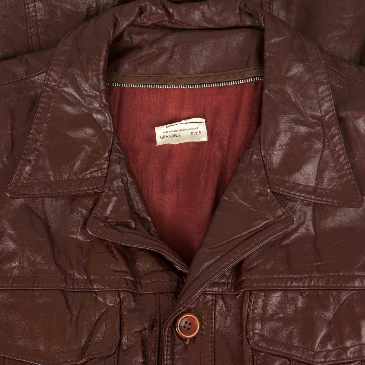 WOMEN'S VINTAGE 1980S OXBLOOD LEATHER TRENCH JACKET - MEDIUM