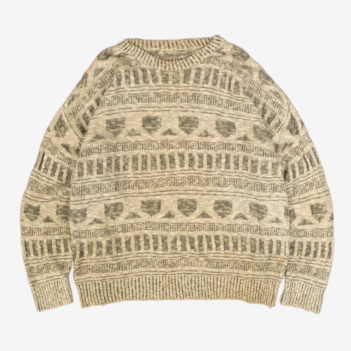 MEN'S VINTAGE STRUCTURED KNITTED JUMPER - X-LARGE