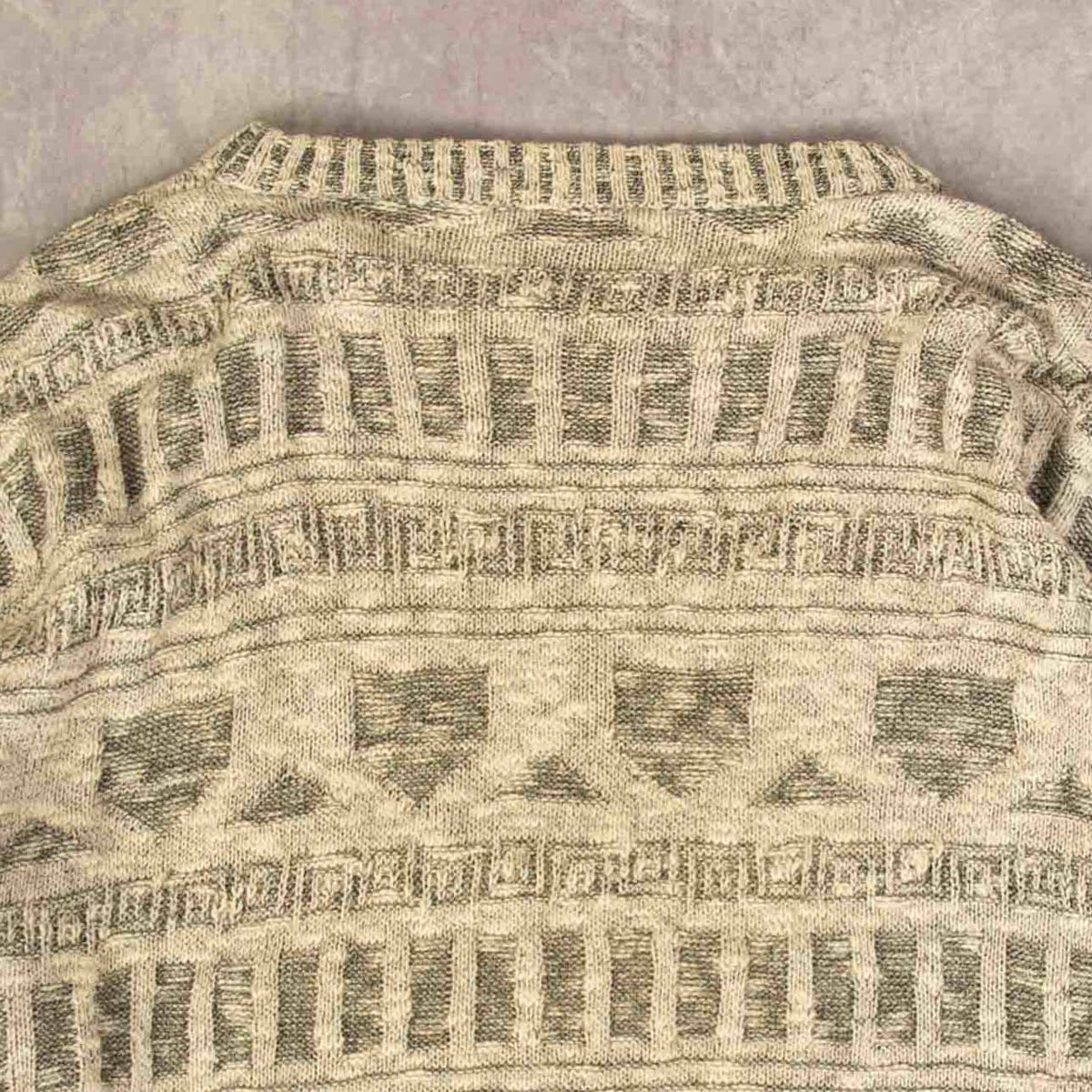 MEN'S VINTAGE STRUCTURED KNITTED JUMPER - X-LARGE